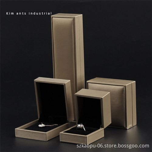 Custom Luxury Pu Jewellery Box PU Flannelette necklace packaging